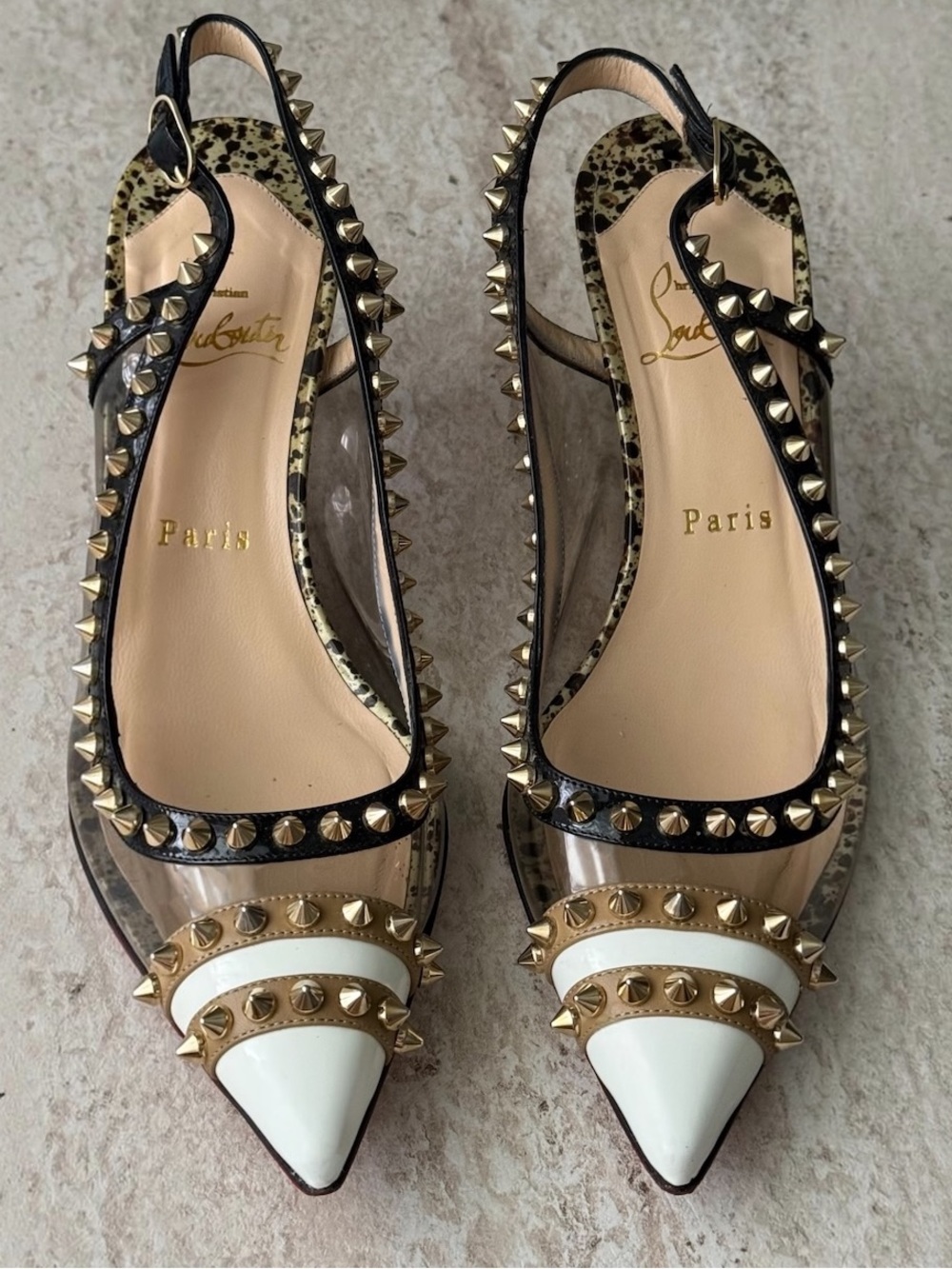 Christian Louboutin Manovra Slingback Heels Size 38.5
